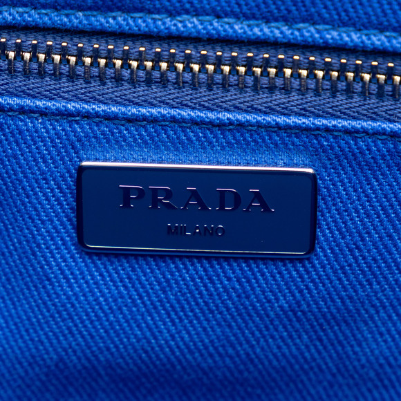 Pre-Loved Prada Medium Canvas Logo Drill Satchel - Picture 6 of 11
